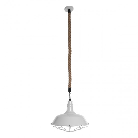 GLOBOSTAR® PUPPET 01412 Vintage Κρεμαστό Φωτιστικό Οροφής με Ντουί 1 x E27 AC 220-240V IP20 - Λευκό & Μπεζ - Μ36 x Π36 x Y31cm GLOBOSTAR® PUPPET 01412 Vintage Κρεμαστό Φωτιστικό Οροφής με Ντουί 1 x E27 AC 220-240V IP20 - Λευκό & Μπεζ - Μ36 x Π36 x Y31cm