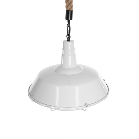 GLOBOSTAR® PUPPET 01412 Vintage Κρεμαστό Φωτιστικό Οροφής με Ντουί 1 x E27 AC 220-240V IP20 - Λευκό & Μπεζ - Μ36 x Π36 x Y31cm GLOBOSTAR® PUPPET 01412 Vintage Κρεμαστό Φωτιστικό Οροφής με Ντουί 1 x E27 AC 220-240V IP20 - Λευκό & Μπεζ - Μ36 x Π36 x Y31cm