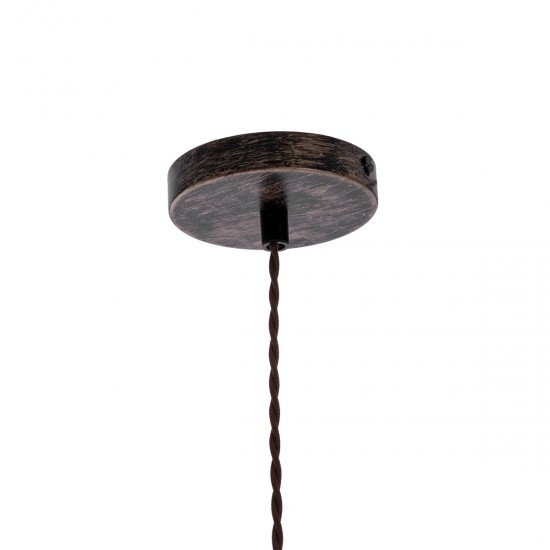 GLOBOSTAR® SPIGOT 01413 Vintage Κρεμαστό Φωτιστικό Οροφής με Ντουί 1 x E27 AC 220-240V IP20 - Χάλκινο & Κόκκινο - Μ5 x Π5 x Y20cm GLOBOSTAR® SPIGOT 01413 Vintage Κρεμαστό Φωτιστικό Οροφής με Ντουί 1 x E27 AC 220-240V IP20 - Χάλκινο & Κόκκινο - Μ5 x Π5 x Y20cm