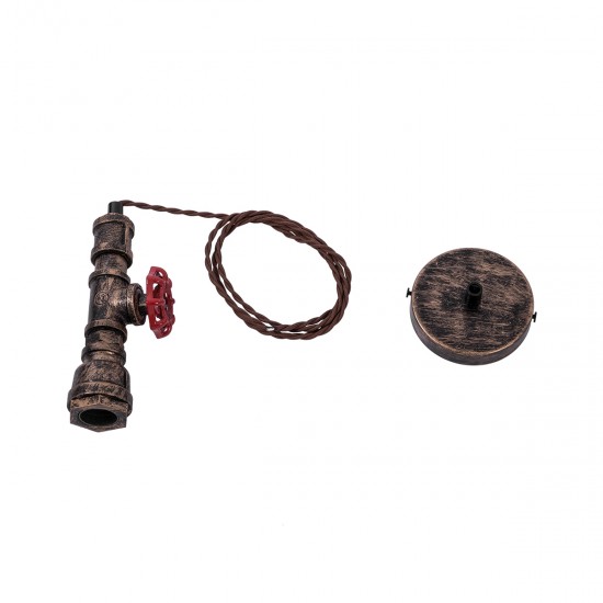 GLOBOSTAR® SPIGOT 01413 Vintage Κρεμαστό Φωτιστικό Οροφής με Ντουί 1 x E27 AC 220-240V IP20 - Χάλκινο & Κόκκινο - Μ5 x Π5 x Y20cm GLOBOSTAR® SPIGOT 01413 Vintage Κρεμαστό Φωτιστικό Οροφής με Ντουί 1 x E27 AC 220-240V IP20 - Χάλκινο & Κόκκινο - Μ5 x Π5 x Y20cm