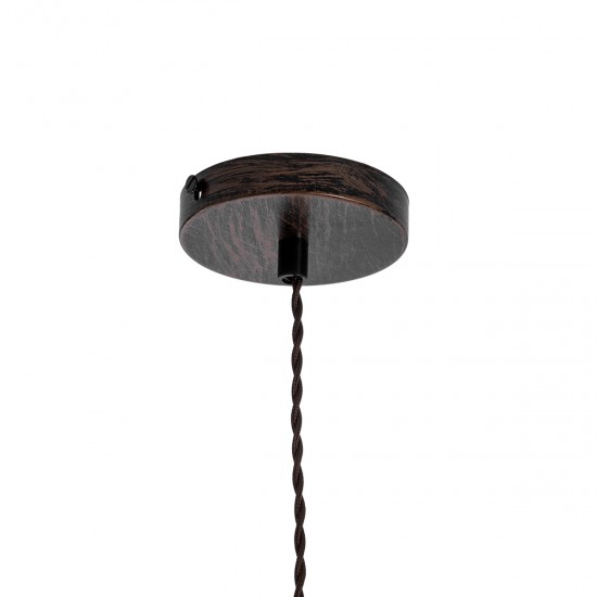 GLOBOSTAR® SPIGOT 01414 Vintage Κρεμαστό Φωτιστικό Οροφής με Ντουί 1 x E27 AC 220-240V IP20 - Καφέ & Κόκκινο - Μ5 x Π5 x Y20cm GLOBOSTAR® SPIGOT 01414 Vintage Κρεμαστό Φωτιστικό Οροφής με Ντουί 1 x E27 AC 220-240V IP20 - Καφέ & Κόκκινο - Μ5 x Π5 x Y20cm