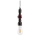 GLOBOSTAR® SPIGOT 01414 Vintage Κρεμαστό Φωτιστικό Οροφής με Ντουί 1 x E27 AC 220-240V IP20 - Καφέ & Κόκκινο - Μ5 x Π5 x Y20cm GLOBOSTAR® SPIGOT 01414 Vintage Κρεμαστό Φωτιστικό Οροφής με Ντουί 1 x E27 AC 220-240V IP20 - Καφέ & Κόκκινο - Μ5 x Π5 x Y20cm