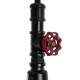 GLOBOSTAR® SPIGOT 01415 Vintage Κρεμαστό Φωτιστικό Οροφής με Ντουί 1 x E27 AC 220-240V IP20 - Μαύρο & Κόκκινο - Μ5 x Π5 x Y20cm