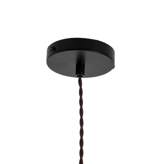 GLOBOSTAR® SPIGOT 01415 Vintage Κρεμαστό Φωτιστικό Οροφής με Ντουί 1 x E27 AC 220-240V IP20 - Μαύρο & Κόκκινο - Μ5 x Π5 x Y20cm