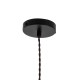 GLOBOSTAR® SPIGOT 01415 Vintage Κρεμαστό Φωτιστικό Οροφής με Ντουί 1 x E27 AC 220-240V IP20 - Μαύρο & Κόκκινο - Μ5 x Π5 x Y20cm