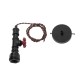 GLOBOSTAR® SPIGOT 01415 Vintage Κρεμαστό Φωτιστικό Οροφής με Ντουί 1 x E27 AC 220-240V IP20 - Μαύρο & Κόκκινο - Μ5 x Π5 x Y20cm