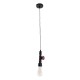 GLOBOSTAR® SPIGOT 01415 Vintage Κρεμαστό Φωτιστικό Οροφής με Ντουί 1 x E27 AC 220-240V IP20 - Μαύρο & Κόκκινο - Μ5 x Π5 x Y20cm