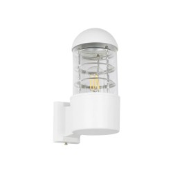 GLOBOSTAR® NEWI 01418 Μοντέρνο Φωτιστικό Τοίχου - Απλίκα με Ντουί 1 x E27 AC 220-240V IP20 - Λευκό - Μ11 x Π17 x Υ25cm