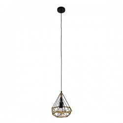 GLOBOSTAR® FLUTED 01421 Vintage Κρεμαστό Φωτιστικό Οροφής με Ντουί 1 x E27 AC 220-240V IP20 - Μαύρο & Μπεζ - Μ25 x Π25 x Y24cm GLOBOSTAR® FLUTED 01421 Vintage Κρεμαστό Φωτιστικό Οροφής με Ντουί 1 x E27 AC 220-240V IP20 - Μαύρο & Μπεζ - Μ25 x Π25 x Y24cm