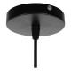 GLOBOSTAR® FLUTED 01421 Vintage Κρεμαστό Φωτιστικό Οροφής με Ντουί 1 x E27 AC 220-240V IP20 - Μαύρο & Μπεζ - Μ25 x Π25 x Y24cm