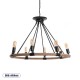 GLOBOSTAR® MILLBANK 01423 Vintage Κρεμαστό Φωτιστικό Οροφής με Ντουί 8 x E27 AC 220-240V IP20 - Μαύρο & Μπεζ - Μ80 x Π80 x Y54cm GLOBOSTAR® MILLBANK 01423 Vintage Κρεμαστό Φωτιστικό Οροφής με Ντουί 8 x E27 AC 220-240V IP20 - Μαύρο & Μπεζ - Μ80 x Π80 x Y54cm