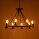 GLOBOSTAR® MILLBANK 01423 Vintage Κρεμαστό Φωτιστικό Οροφής με Ντουί 8 x E27 AC 220-240V IP20 - Μαύρο & Μπεζ - Μ80 x Π80 x Y54cm GLOBOSTAR® MILLBANK 01423 Vintage Κρεμαστό Φωτιστικό Οροφής με Ντουί 8 x E27 AC 220-240V IP20 - Μαύρο & Μπεζ - Μ80 x Π80 x Y54cm