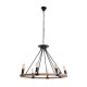 GLOBOSTAR® MILLBANK 01423 Vintage Κρεμαστό Φωτιστικό Οροφής με Ντουί 8 x E27 AC 220-240V IP20 - Μαύρο & Μπεζ - Μ80 x Π80 x Y54cm GLOBOSTAR® MILLBANK 01423 Vintage Κρεμαστό Φωτιστικό Οροφής με Ντουί 8 x E27 AC 220-240V IP20 - Μαύρο & Μπεζ - Μ80 x Π80 x Y54cm
