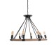 GLOBOSTAR® MILLBANK 01423 Vintage Κρεμαστό Φωτιστικό Οροφής με Ντουί 8 x E27 AC 220-240V IP20 - Μαύρο & Μπεζ - Μ80 x Π80 x Y54cm GLOBOSTAR® MILLBANK 01423 Vintage Κρεμαστό Φωτιστικό Οροφής με Ντουί 8 x E27 AC 220-240V IP20 - Μαύρο & Μπεζ - Μ80 x Π80 x Y54cm