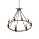 GLOBOSTAR® MILLBANK 01423 Vintage Κρεμαστό Φωτιστικό Οροφής με Ντουί 8 x E27 AC 220-240V IP20 - Μαύρο & Μπεζ - Μ80 x Π80 x Y54cm GLOBOSTAR® MILLBANK 01423 Vintage Κρεμαστό Φωτιστικό Οροφής με Ντουί 8 x E27 AC 220-240V IP20 - Μαύρο & Μπεζ - Μ80 x Π80 x Y54cm