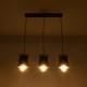 GLOBOSTAR® LANA 01425 Μοντέρνο Κρεμαστό Φωτιστικό Οροφής με Ντουί 3 x E27 AC 220-240V IP20 - Μαύρο & Καφέ - Μ60 x Π13 x Υ18cm GLOBOSTAR® LANA 01425 Μοντέρνο Κρεμαστό Φωτιστικό Οροφής με Ντουί 3 x E27 AC 220-240V IP20 - Μαύρο & Καφέ - Μ60 x Π13 x Υ18cm