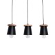 GLOBOSTAR® LANA 01425 Μοντέρνο Κρεμαστό Φωτιστικό Οροφής με Ντουί 3 x E27 AC 220-240V IP20 - Μαύρο & Καφέ - Μ60 x Π13 x Υ18cm GLOBOSTAR® LANA 01425 Μοντέρνο Κρεμαστό Φωτιστικό Οροφής με Ντουί 3 x E27 AC 220-240V IP20 - Μαύρο & Καφέ - Μ60 x Π13 x Υ18cm