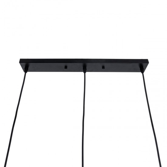 GLOBOSTAR® LANA 01425 Μοντέρνο Κρεμαστό Φωτιστικό Οροφής με Ντουί 3 x E27 AC 220-240V IP20 - Μαύρο & Καφέ - Μ60 x Π13 x Υ18cm GLOBOSTAR® LANA 01425 Μοντέρνο Κρεμαστό Φωτιστικό Οροφής με Ντουί 3 x E27 AC 220-240V IP20 - Μαύρο & Καφέ - Μ60 x Π13 x Υ18cm