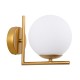 GLOBOSTAR® JADA 01426 Μοντέρνο Φωτιστικό Τοίχου - Απλίκα με Ντουί 1 x E27 AC 220-240V IP20 - Χρυσό & Λευκό - Μ15 x Π21.5 x Υ18cm GLOBOSTAR® JADA 01426 Μοντέρνο Φωτιστικό Τοίχου - Απλίκα με Ντουί 1 x E27 AC 220-240V IP20 - Χρυσό & Λευκό - Μ15 x Π21.5 x Υ18cm