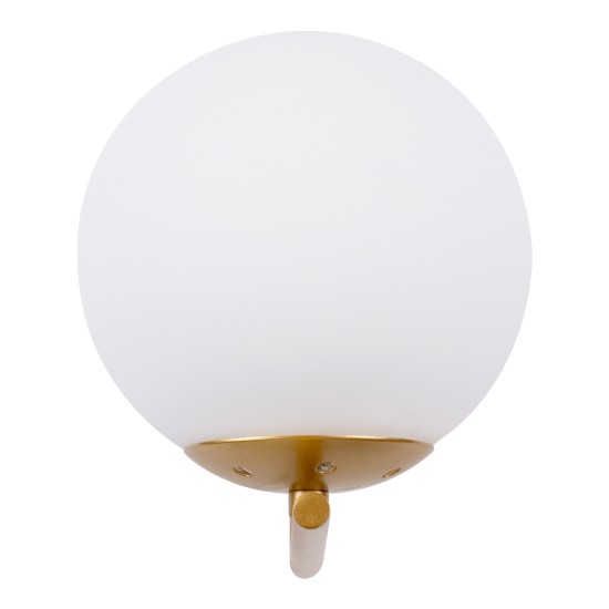 GLOBOSTAR® JADA 01426 Μοντέρνο Φωτιστικό Τοίχου - Απλίκα με Ντουί 1 x E27 AC 220-240V IP20 - Χρυσό & Λευκό - Μ15 x Π21.5 x Υ18cm GLOBOSTAR® JADA 01426 Μοντέρνο Φωτιστικό Τοίχου - Απλίκα με Ντουί 1 x E27 AC 220-240V IP20 - Χρυσό & Λευκό - Μ15 x Π21.5 x Υ18cm