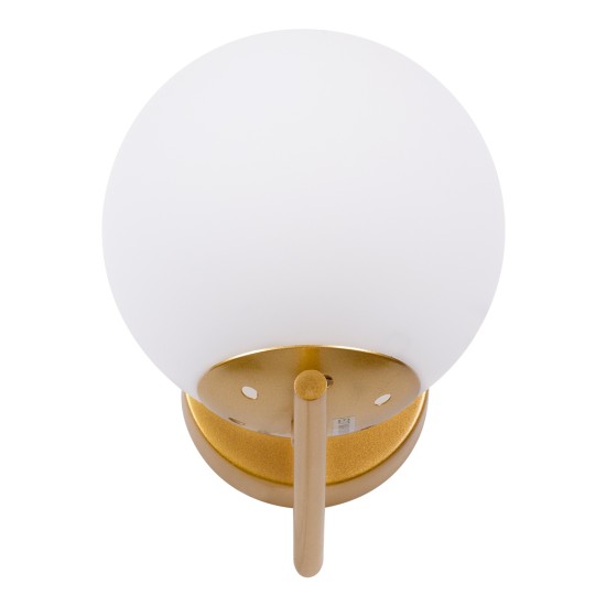 GLOBOSTAR® JADA 01426 Μοντέρνο Φωτιστικό Τοίχου - Απλίκα με Ντουί 1 x E27 AC 220-240V IP20 - Χρυσό & Λευκό - Μ15 x Π21.5 x Υ18cm GLOBOSTAR® JADA 01426 Μοντέρνο Φωτιστικό Τοίχου - Απλίκα με Ντουί 1 x E27 AC 220-240V IP20 - Χρυσό & Λευκό - Μ15 x Π21.5 x Υ18cm