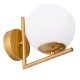 GLOBOSTAR® JADA 01426 Μοντέρνο Φωτιστικό Τοίχου - Απλίκα με Ντουί 1 x E27 AC 220-240V IP20 - Χρυσό & Λευκό - Μ15 x Π21.5 x Υ18cm GLOBOSTAR® JADA 01426 Μοντέρνο Φωτιστικό Τοίχου - Απλίκα με Ντουί 1 x E27 AC 220-240V IP20 - Χρυσό & Λευκό - Μ15 x Π21.5 x Υ18cm
