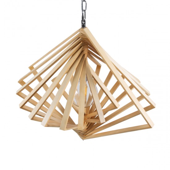 GLOBOSTAR® OCTAVE 01431 Μοντέρνο Κρεμαστό Φωτιστικό Οροφής με Ντουί 1 x E27 AC 220-240V IP20 - Μπεζ - Μ64 x Π64 x Y66cm