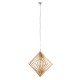 GLOBOSTAR® OCTAVE 01431 Μοντέρνο Κρεμαστό Φωτιστικό Οροφής με Ντουί 1 x E27 AC 220-240V IP20 - Μπεζ - Μ64 x Π64 x Y66cm