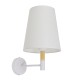 GLOBOSTAR® LYDFORD 01433 Μοντέρνο Φωτιστικό Τοίχου - Απλίκα με Ντουί 1 x E27 AC 220-240V IP20 - Λευκό & Μπέζ - Μ20 x Π28 x Υ36cm