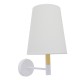 GLOBOSTAR® LYDFORD 01433 Μοντέρνο Φωτιστικό Τοίχου - Απλίκα με Ντουί 1 x E27 AC 220-240V IP20 - Λευκό & Μπέζ - Μ20 x Π28 x Υ36cm