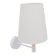 GLOBOSTAR® LYDFORD 01433 Μοντέρνο Φωτιστικό Τοίχου - Απλίκα με Ντουί 1 x E27 AC 220-240V IP20 - Λευκό & Μπέζ - Μ20 x Π28 x Υ36cm
