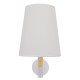 GLOBOSTAR® LYDFORD 01433 Μοντέρνο Φωτιστικό Τοίχου - Απλίκα με Ντουί 1 x E27 AC 220-240V IP20 - Λευκό & Μπέζ - Μ20 x Π28 x Υ36cm