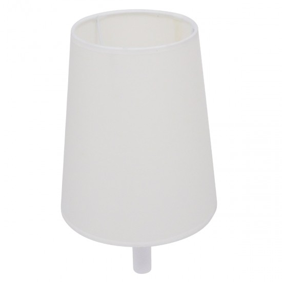 GLOBOSTAR® LYDFORD 01433 Μοντέρνο Φωτιστικό Τοίχου - Απλίκα με Ντουί 1 x E27 AC 220-240V IP20 - Λευκό & Μπέζ - Μ20 x Π28 x Υ36cm