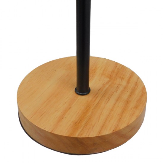 GLOBOSTAR® HONOR SQUARE 01435 Μοντέρνο Επιτραπέζιο Φωτιστικό Πορτατίφ με Ντουί 1 x E27 AC 220-240V IP20 - Μαύρο & Μπεζ - M20 x Π20 x Υ42cm