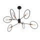 GLOBOSTAR® NEXUS 01446 Μοντέρνο Φωτιστικό Οροφής με Ντουί 6 x E27 AC 220-240V IP20 - Μαύρο & Χάλκινο - Μ105 x Π105 x Υ70cm GLOBOSTAR® NEXUS 01446 Μοντέρνο Φωτιστικό Οροφής με Ντουί 6 x E27 AC 220-240V IP20 - Μαύρο & Χάλκινο - Μ105 x Π105 x Υ70cm