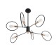 GLOBOSTAR® NEXUS 01446 Μοντέρνο Φωτιστικό Οροφής με Ντουί 6 x E27 AC 220-240V IP20 - Μαύρο & Χάλκινο - Μ105 x Π105 x Υ70cm GLOBOSTAR® NEXUS 01446 Μοντέρνο Φωτιστικό Οροφής με Ντουί 6 x E27 AC 220-240V IP20 - Μαύρο & Χάλκινο - Μ105 x Π105 x Υ70cm