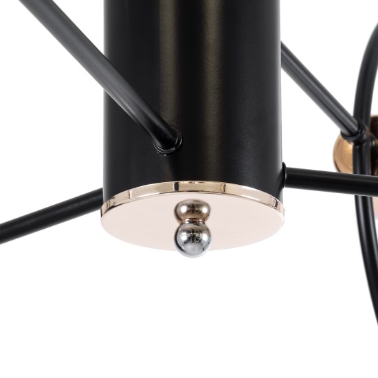GLOBOSTAR® NEXUS 01446 Μοντέρνο Φωτιστικό Οροφής με Ντουί 6 x E27 AC 220-240V IP20 - Μαύρο & Χάλκινο - Μ105 x Π105 x Υ70cm GLOBOSTAR® NEXUS 01446 Μοντέρνο Φωτιστικό Οροφής με Ντουί 6 x E27 AC 220-240V IP20 - Μαύρο & Χάλκινο - Μ105 x Π105 x Υ70cm