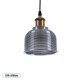 GLOBOSTAR® SEGRETO 01449 Vintage Κρεμαστό Φωτιστικό Οροφής με Ντουί 1 x E27 AC 220-240V IP20 - Γκρι & Χρυσό - Μ14 x Π14 x Υ18cm