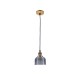 GLOBOSTAR® SEGRETO 01449 Vintage Κρεμαστό Φωτιστικό Οροφής με Ντουί 1 x E27 AC 220-240V IP20 - Γκρι & Χρυσό - Μ14 x Π14 x Υ18cm