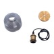 GLOBOSTAR® SEGRETO 01449 Vintage Κρεμαστό Φωτιστικό Οροφής με Ντουί 1 x E27 AC 220-240V IP20 - Γκρι & Χρυσό - Μ14 x Π14 x Υ18cm