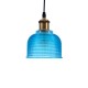 GLOBOSTAR® SEGRETO 01452 Vintage Κρεμαστό Φωτιστικό Οροφής με Ντουί 1 x E27 AC 220-240V IP20 - Μπλε & Χρυσό - Μ14 x Π14 x Υ18cm