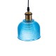 GLOBOSTAR® SEGRETO 01452 Vintage Κρεμαστό Φωτιστικό Οροφής με Ντουί 1 x E27 AC 220-240V IP20 - Μπλε & Χρυσό - Μ14 x Π14 x Υ18cm