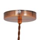 GLOBOSTAR® MANHATTAN 01453 Μοντέρνο Κρεμαστό Φωτιστικό Οροφής με Ντουί 1 x E27 AC 220-240V IP20 - Χάλκινο - Μ11 x Π11 x Υ14cm
