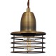 GLOBOSTAR® MANHATTAN 01454 Μοντέρνο Κρεμαστό Φωτιστικό Οροφής με Ντουί 1 x E27 AC 220-240V IP20 - Μπρούτζινο - Μ11 x Π11 x Υ14cm