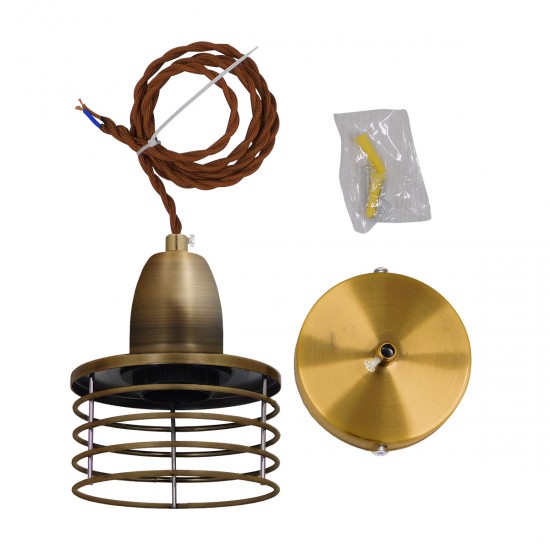 GLOBOSTAR® MANHATTAN 01454 Μοντέρνο Κρεμαστό Φωτιστικό Οροφής με Ντουί 1 x E27 AC 220-240V IP20 - Μπρούτζινο - Μ11 x Π11 x Υ14cm