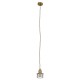 GLOBOSTAR® MANHATTAN 01455 Μοντέρνο Κρεμαστό Φωτιστικό Οροφής με Ντουί 1 x E27 AC 220-240V IP20 - Μπρούτζινο - Μ11 x Π11 x Υ14cm