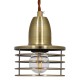 GLOBOSTAR® MANHATTAN 01455 Μοντέρνο Κρεμαστό Φωτιστικό Οροφής με Ντουί 1 x E27 AC 220-240V IP20 - Μπρούτζινο - Μ11 x Π11 x Υ14cm