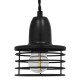 GLOBOSTAR® MANHATTAN 01456 Μοντέρνο Κρεμαστό Φωτιστικό Οροφής με Ντουί 1 x E27 AC 220-240V IP20 - Μαύρο - Μ11 x Π11 x Υ14cm