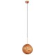 GLOBOSTAR® DIXAR 01461 Μοντέρνο Κρεμαστό Φωτιστικό Οροφής με Ντουί 1 x E27 AC 220-240V IP20 - Χάλκινο - Μ28 x Π28 x Υ40cm