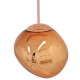 GLOBOSTAR® DIXAR 01461 Μοντέρνο Κρεμαστό Φωτιστικό Οροφής με Ντουί 1 x E27 AC 220-240V IP20 - Χάλκινο - Μ28 x Π28 x Υ40cm